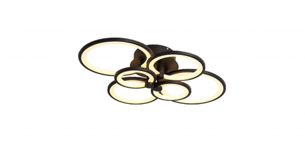 Lustra LED Circle Design, SLC, Dreptunghiulara 6 Coffee cu telecomanda [4]