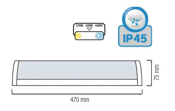 Aplica baie led triunghiulara [3]