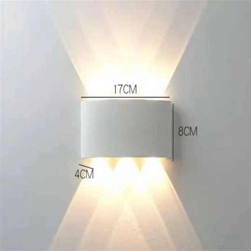 Aplica exterior LED integrat  ,otel inoxidabil cu 6 surse x 1W, IP44, rezistenta la apa si praf, Alb ,Lumina calda [8]
