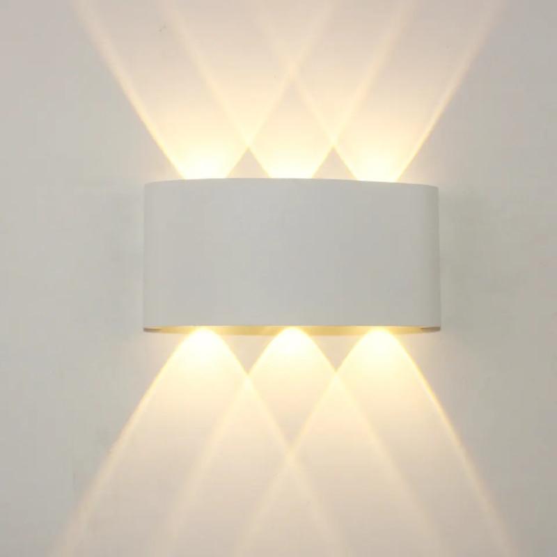Aplica exterior LED integrat  ,otel inoxidabil cu 6 surse x 1W, IP44, rezistenta la apa si praf, Alb ,Lumina calda [3]