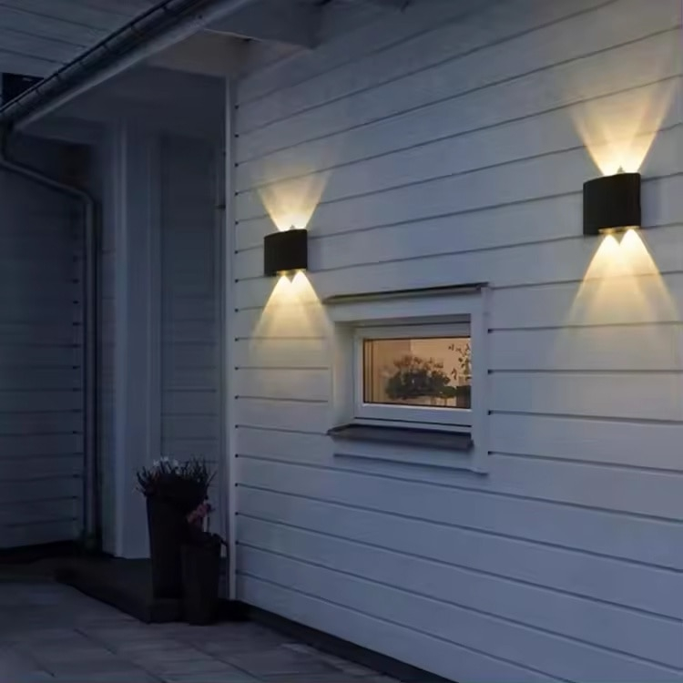 Aplica exterior LED integrat SLC Selino Concept cu lumina reglabila ,otel inoxidabil cu 2 surse x 2W, IP44, rezistenta la apa si praf, Negru, Clasa energetica G,Lumina calda [4]