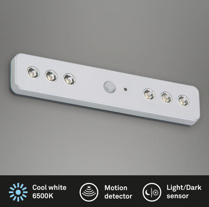 Aplica LED cu senzor de miscare si de lumina, Briloner, 6xLED/0,08W 5 lm, lumina rece 6500K, IP20 [4]