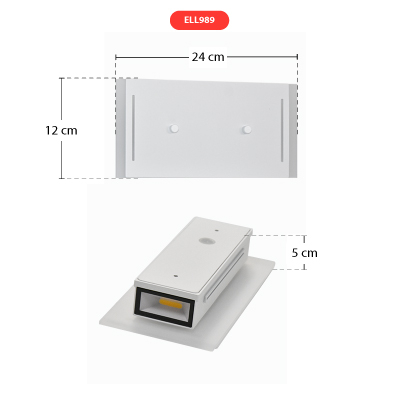 Aplica exterior slim 6w Argintie [2]