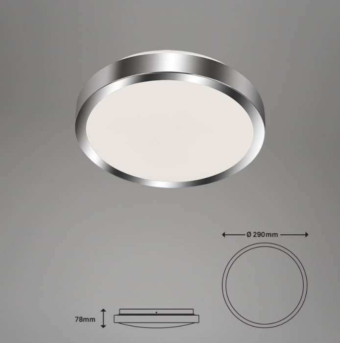 Aplica LED pentru baie Briloner Bano Splash, 15W, 1500 lumeni, lumina neutra (4000K), IP44, 29x8 cm [2]