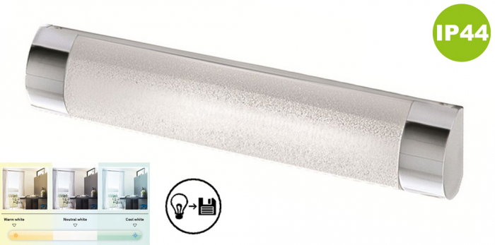 Aplica LED pentru baie Briloner Leuchen, 10W, 1200 lumeni, Lumina Calda, Neutra, Rece, Functie Memorie, IP44 [2]