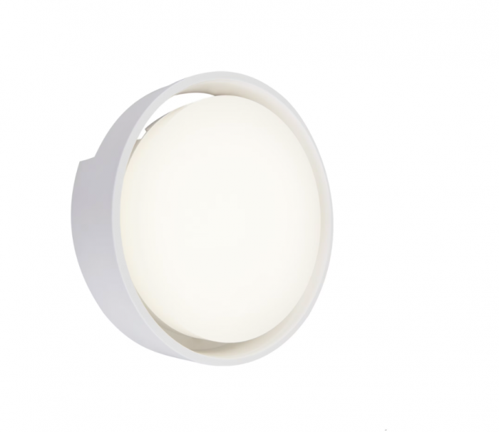 Aplica LED pentru exterior Briloner Leuchen Genua, 18W, 1500 lumeni, lumina neutra (4000K), IP44, 22cm, Alb [2]