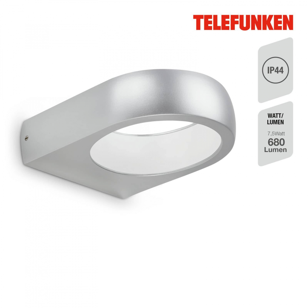 Aplica LED exterior Briloner Argintie PUKA 6.5W 680 lumeni lumina neutra IP44 [4]