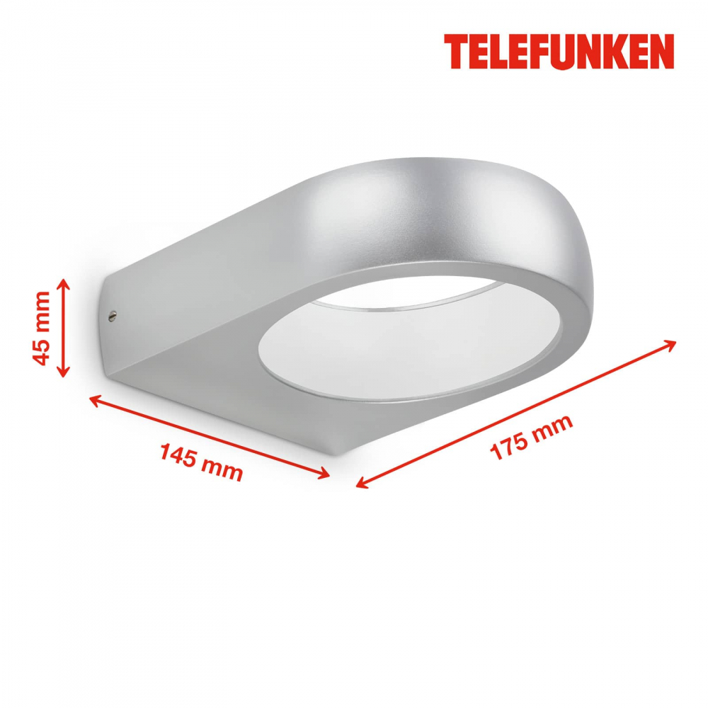 Aplica LED exterior Briloner Argintie PUKA 6.5W 680 lumeni lumina neutra IP44 [5]