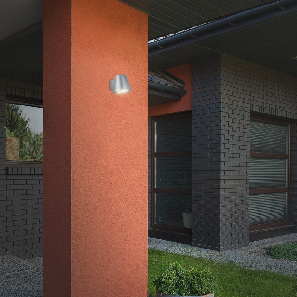 Aplica LED pentru exterior Briloner Leuchen Silver QUELLE cu bec GU10 Inclus Putere Maxima 4.9W IP44 [5]