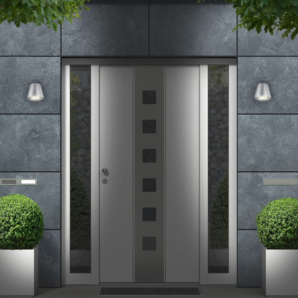 Aplica LED pentru exterior Briloner Leuchen Silver QUELLE cu bec GU10 Inclus Putere Maxima 4.9W IP44 [4]
