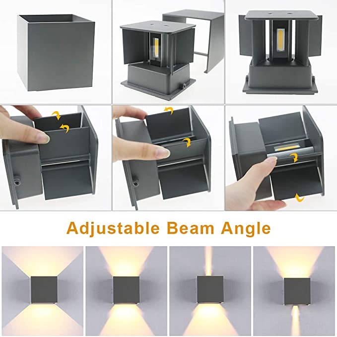 Aplica perete exterior 6 W slim mica gri antracit [5]