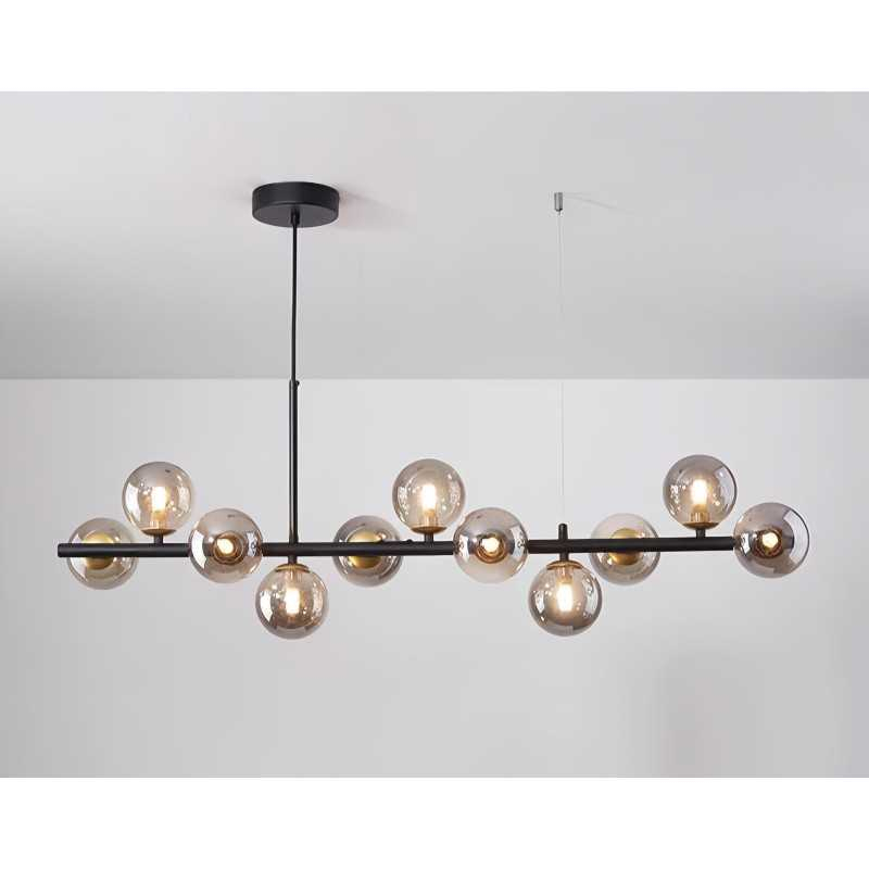 Candelabru Negru Suspendat Cu 11 Elemente Luminoase [2]