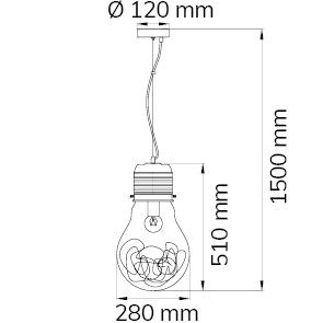 Candelabru sticla design modern Futura soclu E27 [5]