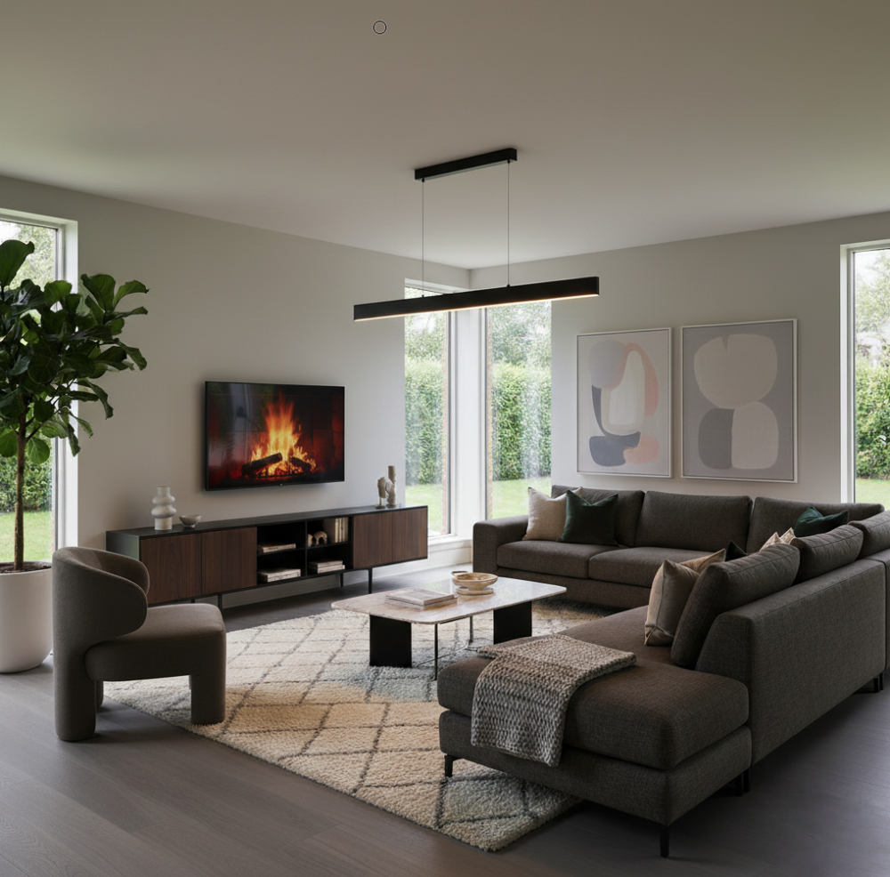 Corp iluminat suspendat Negru Sileas Lumina Calda [2]