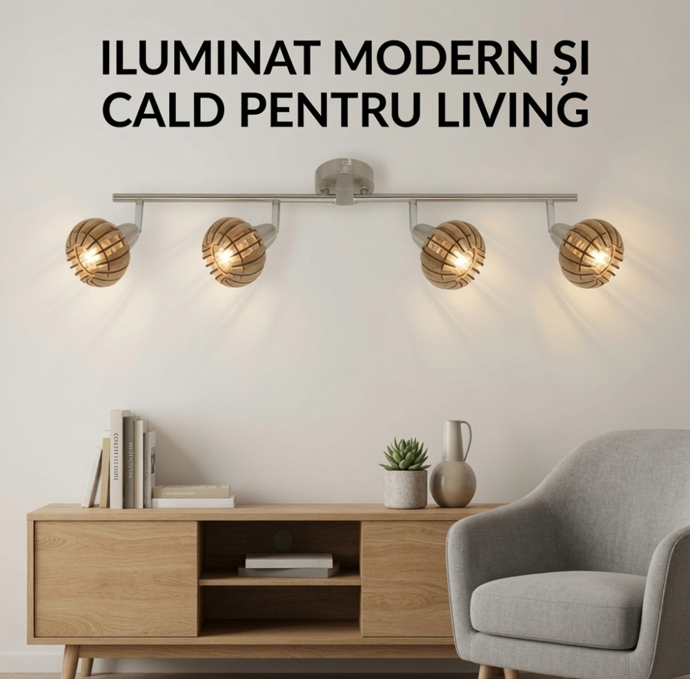 Lustra led 4 Socluri E14 Artar [3]