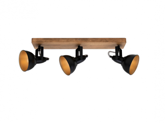 Lustra Briloner Leuchen Wood&Style, 3 socluri E14, ajustabil, 50cm, Lemn/Metal [2]