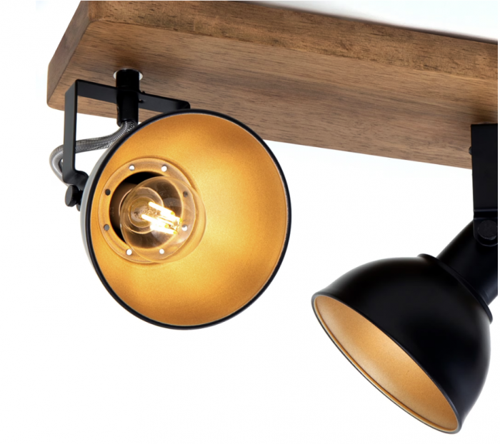 Lustra Briloner Leuchen Wood&Style, 3 socluri E14, ajustabil, 50cm, Lemn/Metal [3]