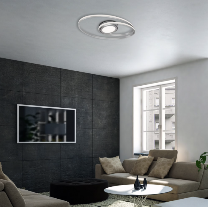 Lustra Led Briloner Leuchen Rotunda Argintie 22w 2800 Lumeni Lumina Calda [3]
