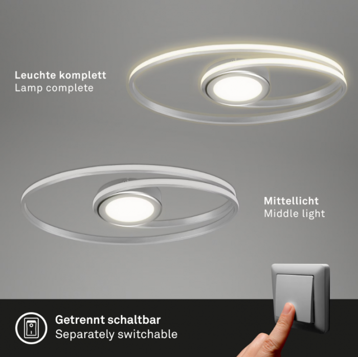 Lustra Led Briloner Leuchen Rotunda Argintie 22w 2800 Lumeni Lumina Calda [6]