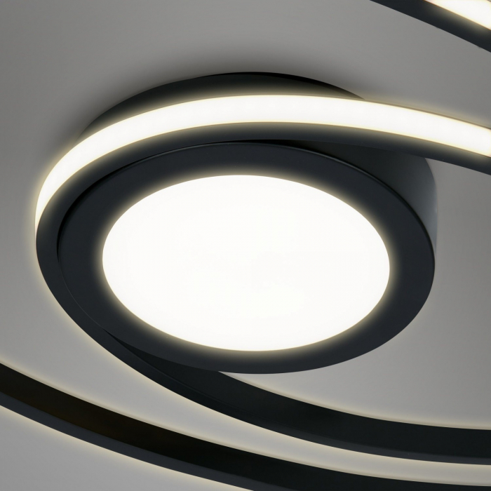 Lustra LED Briloner Leuchen 22W, 2800 lumeni lumina calda (3000K) Negru [5]