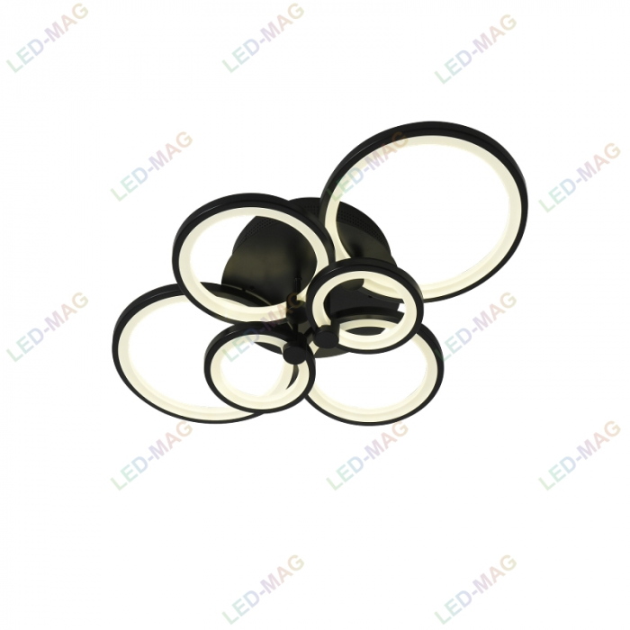 Lustra led circle design Neagra 6 cercuri SLC [3]