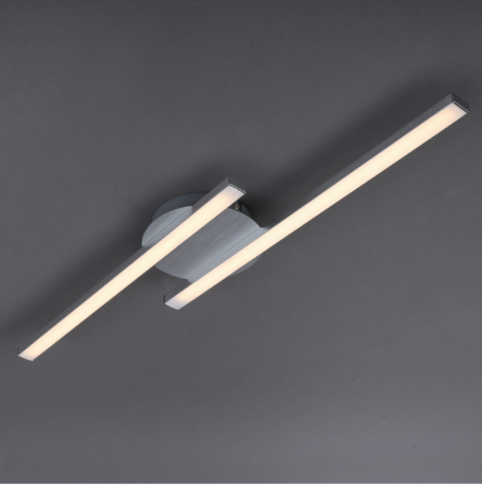 Lustra LED integrat Briloner Leuchen, 12W, 1200 lumeni, lumina Calda 3000K, RA>80, Culoare Argintiu [2]