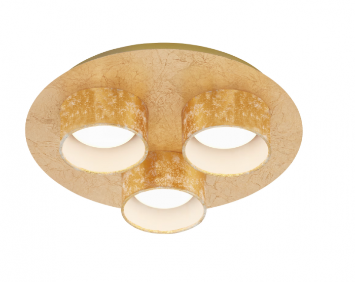 Lustra LED integrat Briloner Leuchen, 15W, 1200 lumeni, lumina calda (3000K), 32x7.6cm, Auriu [3]