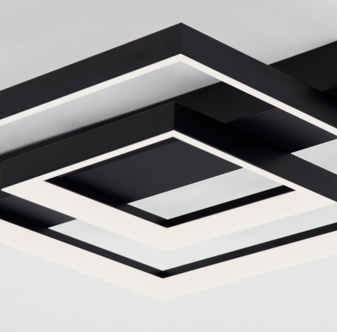 Lustra LED integrat Briloner Leuchen, 30W, 2700 lumeni, lumina calda, dimmabil in trepte cu functie de memorie, 43.5x40cm, Negru [4]