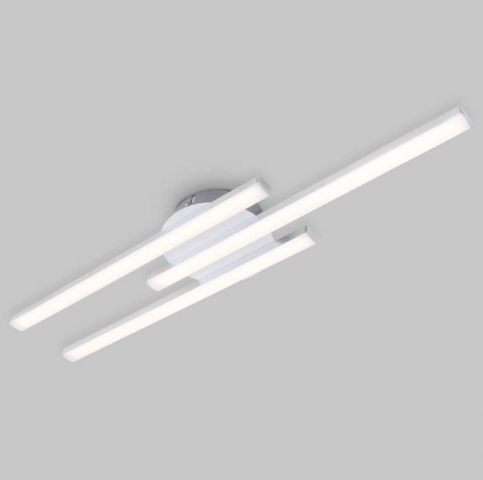 Lustra LED integrat Briloner Leuchen 32W, 2600 lumeni, lumina Calda 3000K, Dimmabil in trepte cu functie de memorie, RA>80, Culoare Crom Aluminu [3]