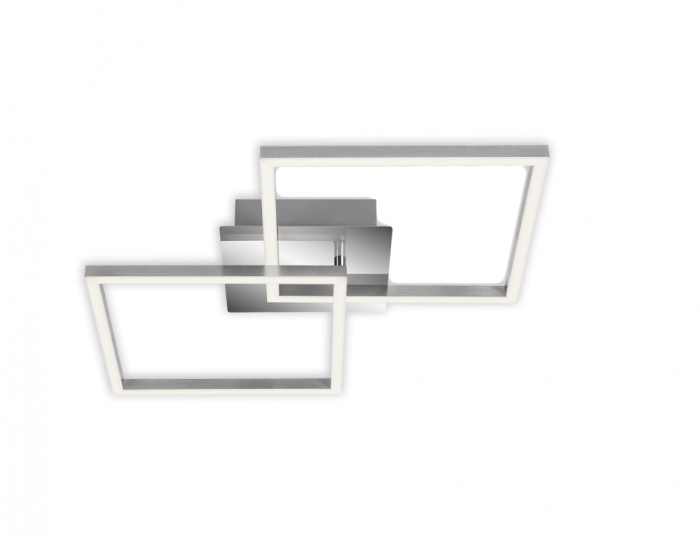 Lustra LED integrat Briloner Leuchen Frames 24W, 1800 lumeni, lumina calda (3000K), dimmabil in trepte cu functie de memorie, 62x36.8 cm, Crom [5]