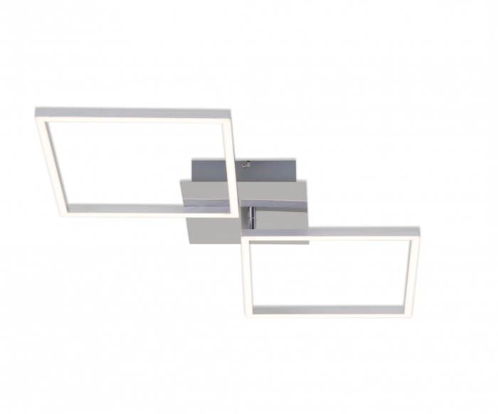 Lustra LED integrat Briloner Leuchen GO LED 5 brate ajustabile, 24W, 2400 lumeni, lumina Calda 3000K, Argintiu [4]