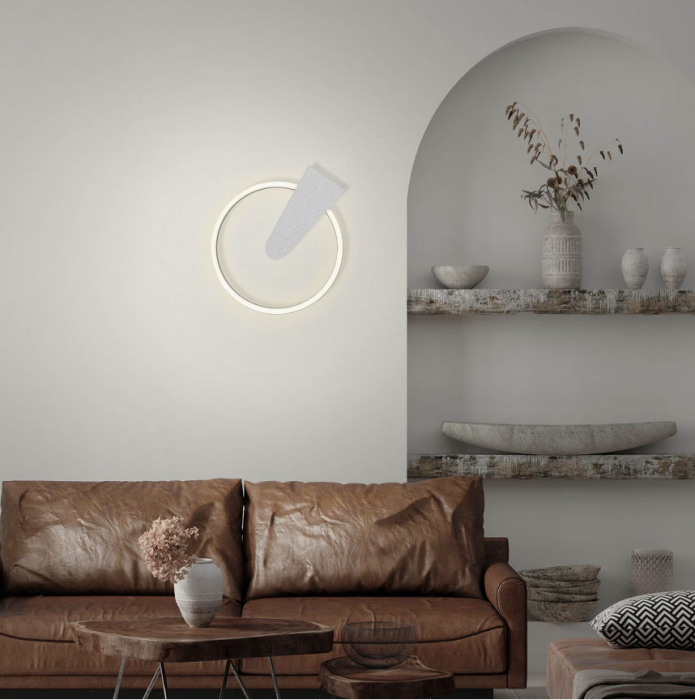 Lustra LED integrat Briloner Leuchen Nico Circle, 12W, 1400 lumeni, lumina calda (3000K), dimmabil in trepte cu functie de memorie, 34x4 cm, Argintiu [3]