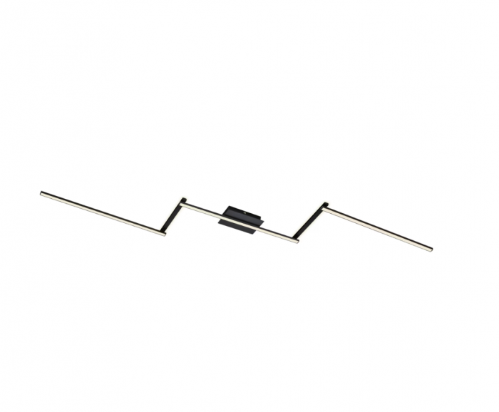 Lustra LED integrat Briloner Leuchen Staff Led, 5 brate pivotabile, 24W, 2800 lumeni, lumina calda (3000K), 227.2X12x4 cm, Negru [2]