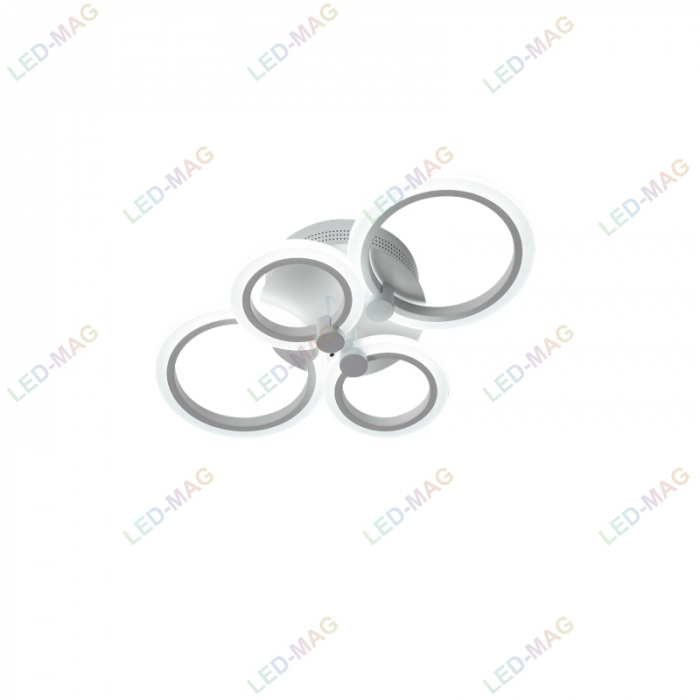 Lustra LED integrat SLC Selino Concept Rondo 2+2, 36-72W, cu aplicatie telefon, telecomanda, lumina calda/neutra/rece, intensitate reglabila, 56 cm, Alb [6]