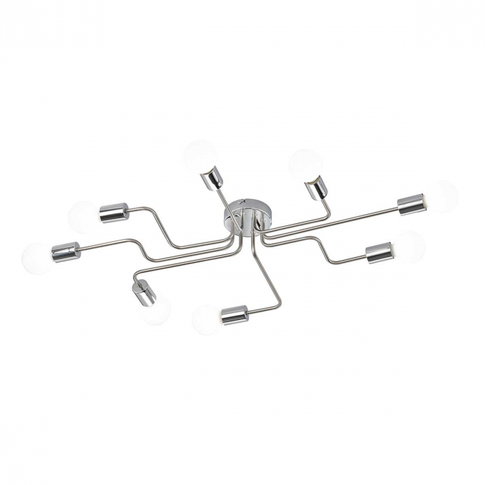 Lustra Sara 8 Surse E27 Nichel 100cm [2]