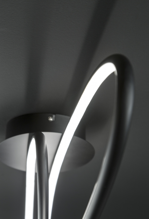 Lustra LED Neagra Fork Dimabila Lumina calda [2]