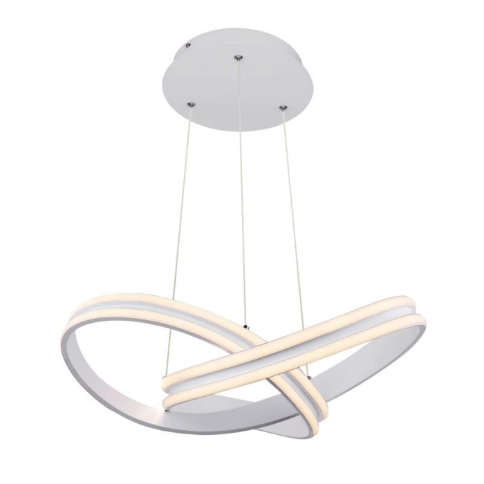 Lustra Led SLC Selino Concept Simphony Suspendata Alba cu Telecomanda, Lumina Calda/Rece si Neutra, Intensitate Reglabila , Flux Luminos 8800 Lumeni 172W [3]