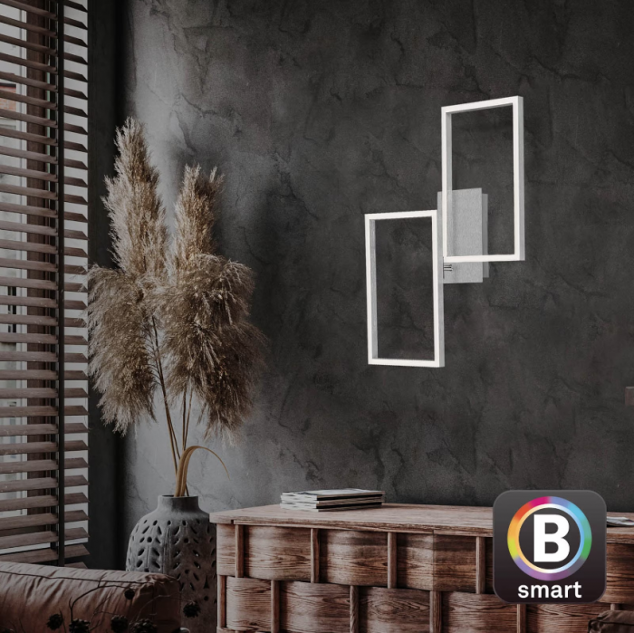 Lustra LED Smart Tuya Briloner Leuchen 30W, 3300 lumeni, cu WIFI, Aplicatie telefon, Telecomanda, lumina Calda, Neutra, Rece, Dimmabila, compatibila cu Amazon Alexa si Google Home , Functie Memorie [3]