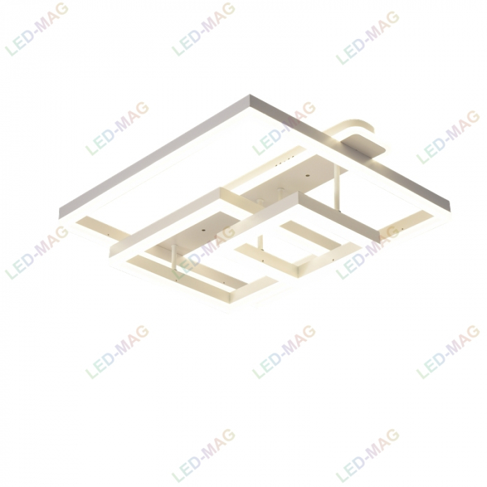 Lustra LED Numva Square Alba 3+1 cu Telecomanda [3]
