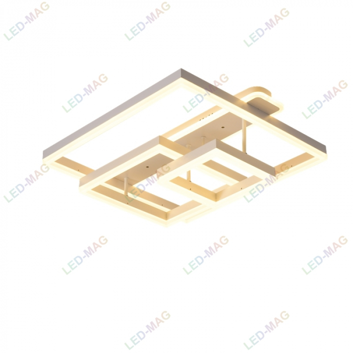 Lustra LED Numva Square Alba 3+1 cu Telecomanda [4]