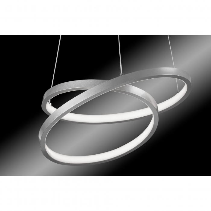 Lustra led suspendata argintie culoare calda [3]
