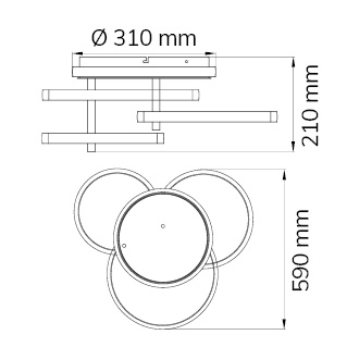 Lustra LED lumina calda Lena dimabila [3]