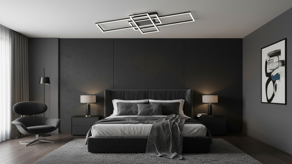 Lustra led neagra Zenit dreptunghiulara [2]