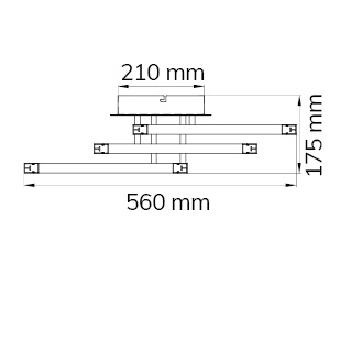 Lustra Led Neagra Muriel [2]