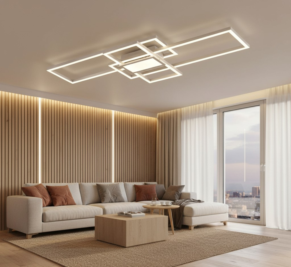 Lustra Led Argintie lumina calda [2]