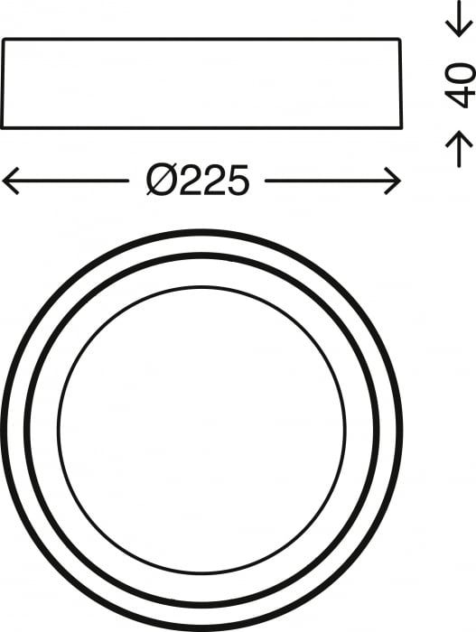 Plafoniera rotunda alba orientabila [2]