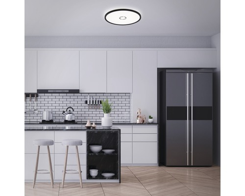 Plafoniera led ultra slim neagra rotunda 18W [3]