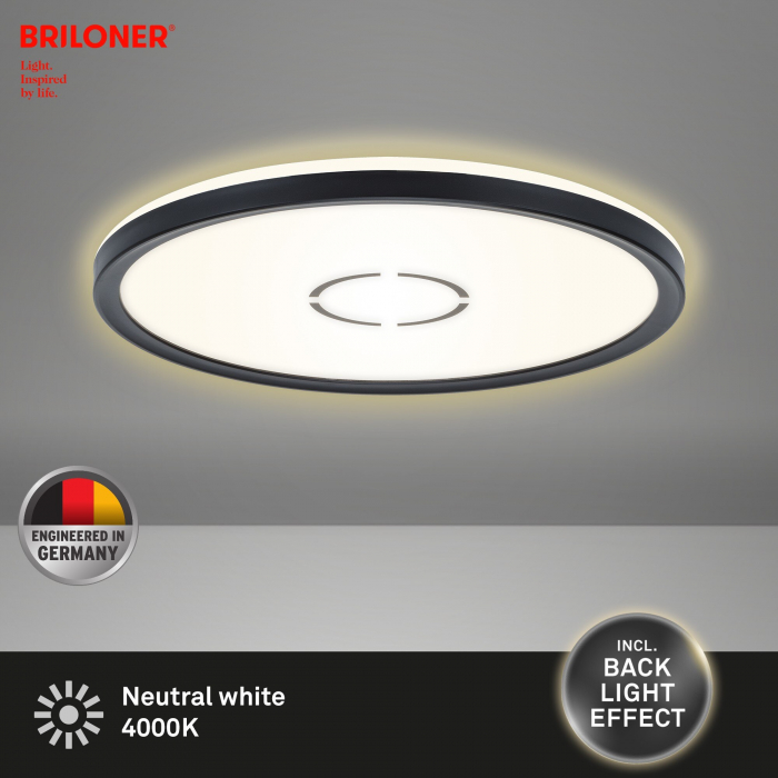 Plafoniera led ultra slim neagra rotunda 18W [4]