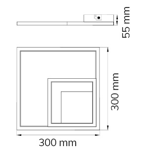 Plafoniera Patrata aluminiu anodizat LED [4]