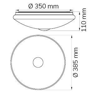 Plafoniera Rotunda Focus Stars 3 Tipuri de lumina 20W [7]